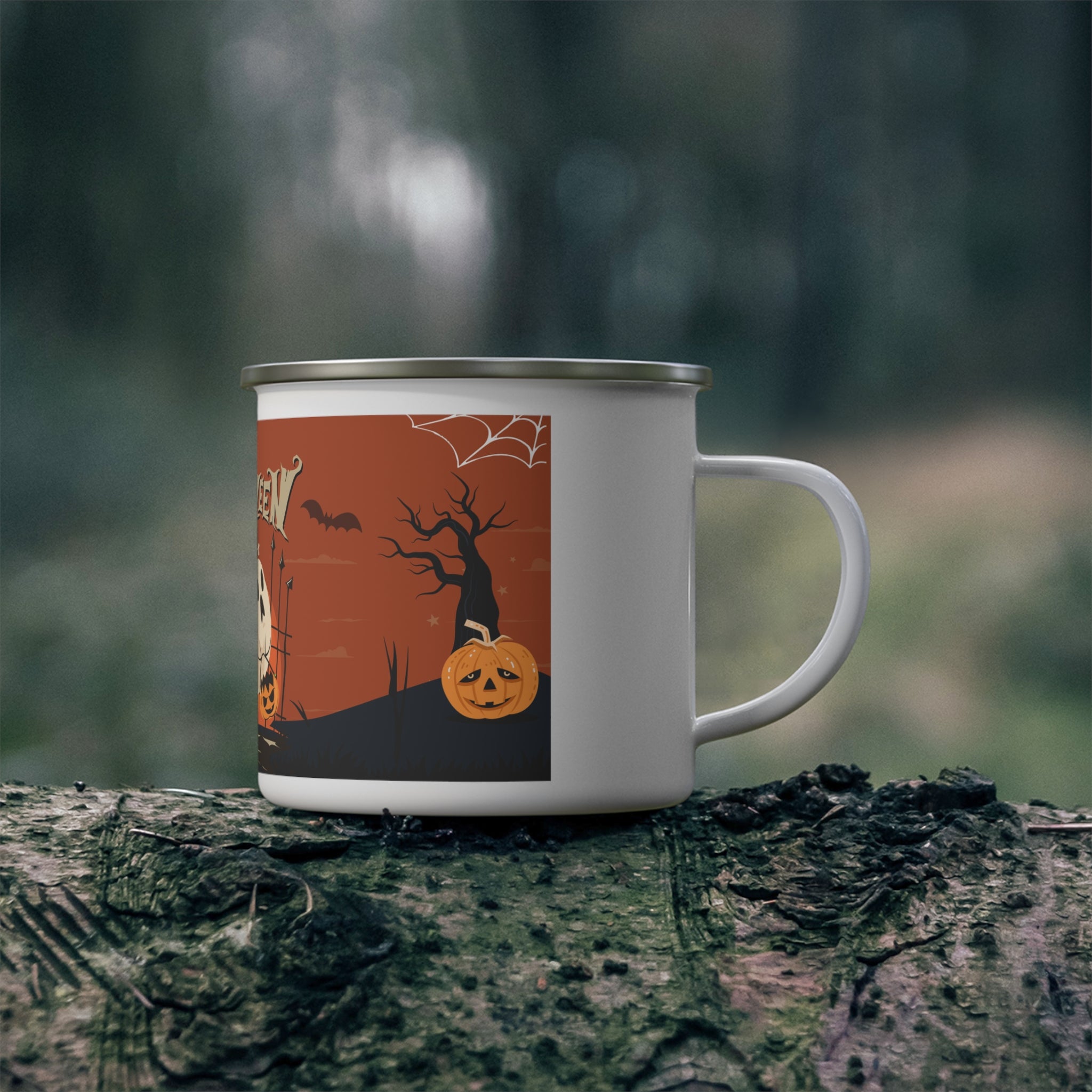 Happy Halloween with Pumpkin | Enamel Camping Mug